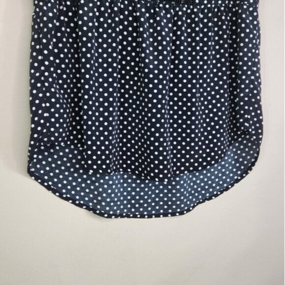 Coco + Carmen Sleeveless Polka dot Front Tie Peplum Tank Top Size S/M - Picture 3 of 7